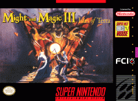 Might and Magic III Isles of Terra Super Nintendo US box art
